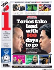 I Newspaper (UK) Newspaper Front Page for 27 January 2015