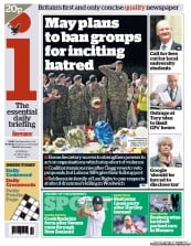 I Newspaper Newspaper Front Page (UK) for 27 May 2013