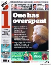 I Newspaper (UK) Newspaper Front Page for 28 January 2014