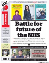 I Newspaper (UK) Newspaper Front Page for 28 March 2015