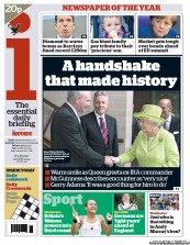 I Newspaper (UK) Newspaper Front Page for 28 June 2012