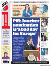 I Newspaper (UK) Newspaper Front Page for 28 June 2014