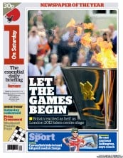 I Newspaper Newspaper Front Page (UK) for 28 July 2012