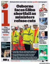 I Newspaper Newspaper Front Page (UK) for 29 May 2013