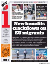 I Newspaper Newspaper Front Page (UK) for 29 July 2014