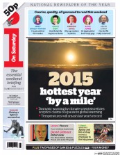 I Newspaper (UK) Newspaper Front Page for 29 August 2015