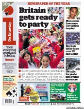 I Newspaper (UK) Newspaper Front Page for 2 June 2012
