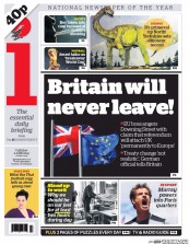 I Newspaper (UK) Newspaper Front Page for 2 June 2015