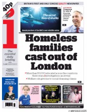 I Newspaper (UK) Newspaper Front Page for 30 April 2015