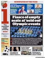 I Newspaper Newspaper Front Page (UK) for 30 July 2012