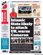 I Newspaper Newspaper Front Page (UK) for 30 August 2014
