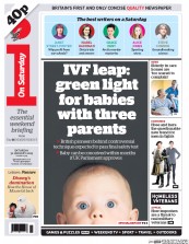 I Newspaper (UK) Newspaper Front Page for 31 January 2015