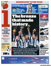 I Newspaper Newspaper Front Page (UK) for 31 July 2012