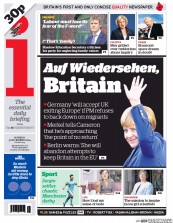 I Newspaper (UK) Newspaper Front Page for 3 November 2014