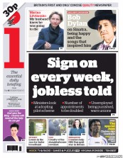 I Newspaper (UK) Newspaper Front Page for 3 February 2015