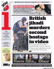 I Newspaper (UK) Newspaper Front Page for 3 September 2014