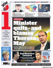 I Newspaper (UK) Newspaper Front Page for 4 November 2014