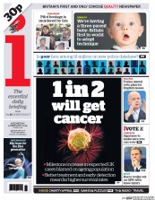 I Newspaper (UK) Newspaper Front Page for 4 February 2015