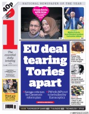 I Newspaper (UK) Newspaper Front Page for 4 February 2016