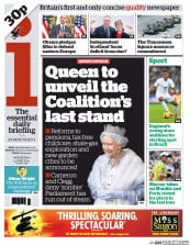I Newspaper (UK) Newspaper Front Page for 4 June 2014