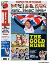 I Newspaper (UK) Newspaper Front Page for 4 August 2012