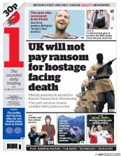 I Newspaper (UK) Newspaper Front Page for 4 September 2014