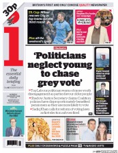 I Newspaper (UK) Newspaper Front Page for 5 January 2015