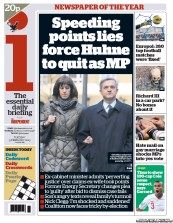 I Newspaper Newspaper Front Page (UK) for 5 February 2013