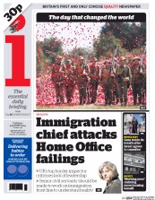I Newspaper Newspaper Front Page (UK) for 5 August 2014