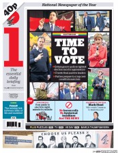 I Newspaper (UK) Newspaper Front Page for 7 May 2015