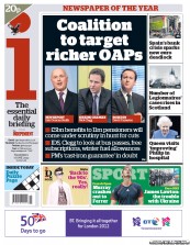 I Newspaper (UK) Newspaper Front Page for 7 June 2012