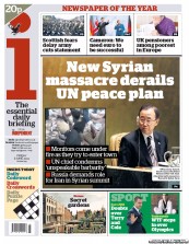 I Newspaper (UK) Newspaper Front Page for 8 June 2012