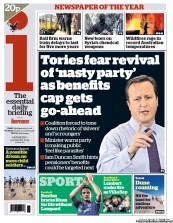 I Newspaper (UK) Newspaper Front Page for 9 January 2013