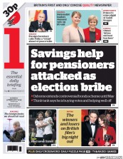 I Newspaper (UK) Newspaper Front Page for 9 February 2015