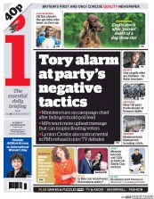 I Newspaper (UK) Newspaper Front Page for 9 March 2015
