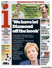 I Newspaper Newspaper Front Page (UK) for 9 July 2012