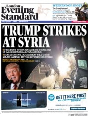 London Evening Standard (UK) Newspaper Front Page for 10 April 2017