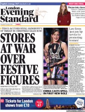 London Evening Standard (UK) Newspaper Front Page for 11 January 2013