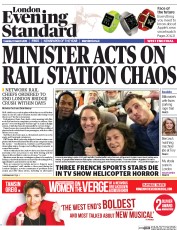 London Evening Standard Newspaper Front Page (UK) for 11 March 2015