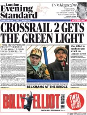 London Evening Standard (UK) Newspaper Front Page for 11 March 2016