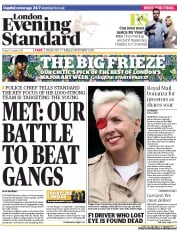London Evening Standard Newspaper Front Page (UK) for 12 October 2013