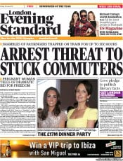 London Evening Standard (UK) Newspaper Front Page for 13 June 2011