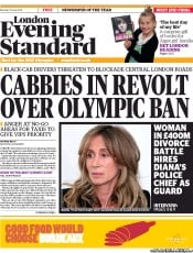 London Evening Standard (UK) Newspaper Front Page for 14 June 2011