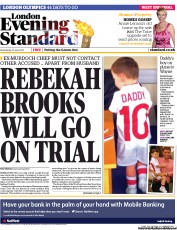 London Evening Standard (UK) Newspaper Front Page for 14 June 2012