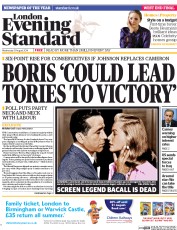 London Evening Standard (UK) Newspaper Front Page for 14 August 2014