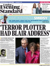 London Evening Standard Newspaper Front Page (UK) for 15 October 2014