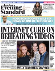 London Evening Standard (UK) Newspaper Front Page for 15 November 2014
