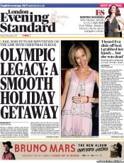 London Evening Standard (UK) Newspaper Front Page for 15 December 2012
