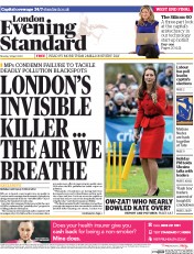 London Evening Standard (UK) Newspaper Front Page for 15 April 2014