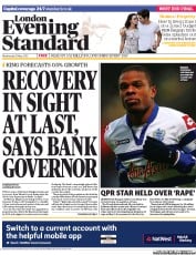London Evening Standard (UK) Newspaper Front Page for 16 May 2013